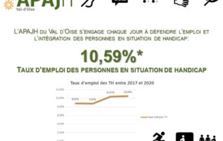 Taux d'emploi des travailleurs handicapés, graphique de 2017 à 2020